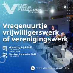 Vlaanderen Vrijwilligt vragenuur vrijwilligerswerk of verenigingswerk